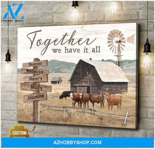 Unique Personalized Names Family Gift Farmhouse Wall Art Decor