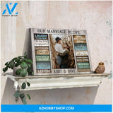 Unique Personalized Photo Gift For Wedding Anniversary Marriage Recipe Canvas Wall Art