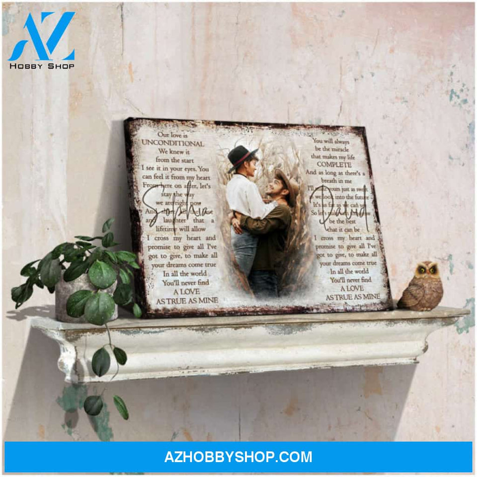 Unique Personalized Wedding Gifts For Couple Custom Photo On Canvas Print