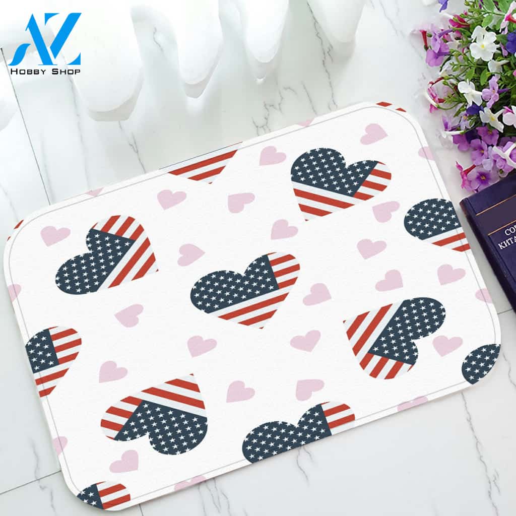 United States Minor Independence Day Country Flag Doormat Indoor and Outdoor Doormat Warm House Gift Welcome Mat Gift for Friend Family