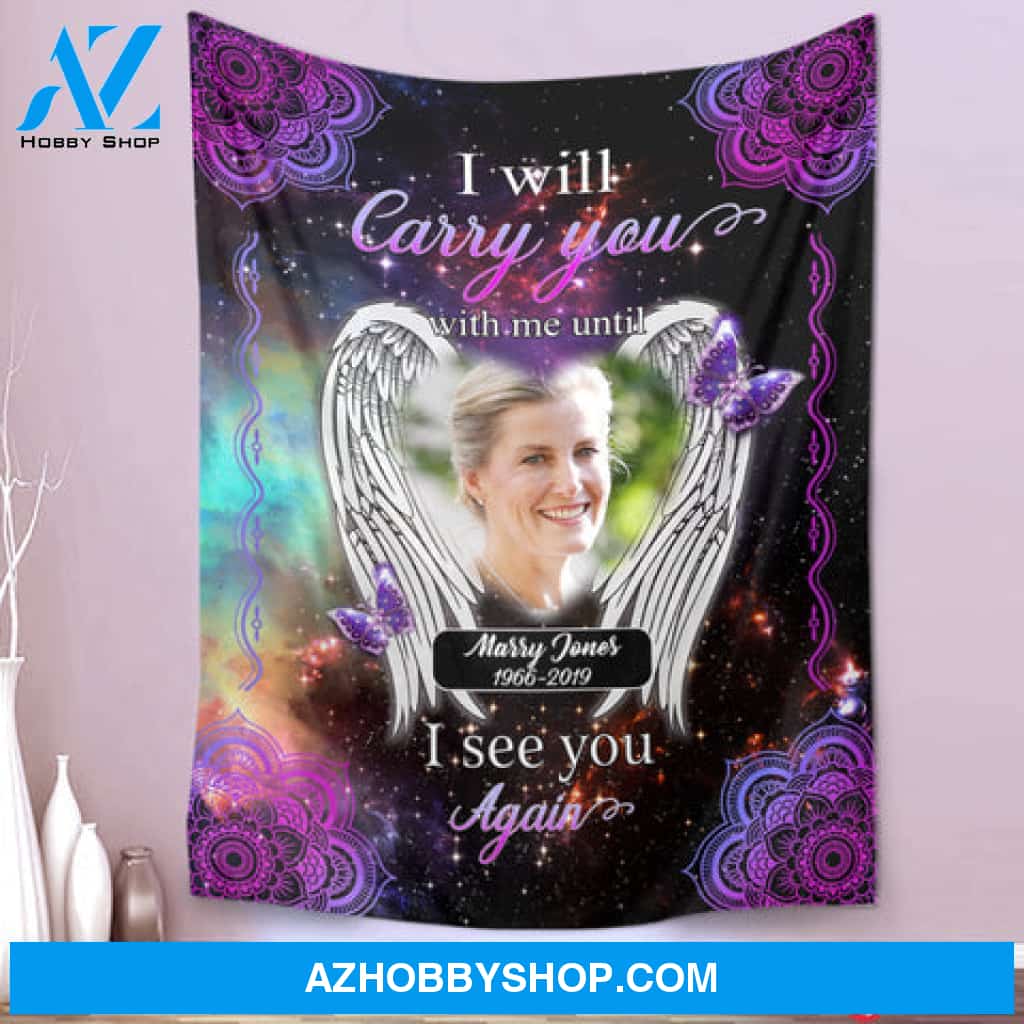 Until I See You Again Personalized Photo Blanket Memorial