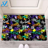 Urban Graffiti Print Door Mat