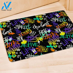 Urban Graffiti Print Door Mat