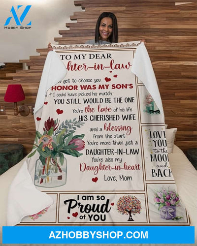 U're Also My Daughter-In-Heart-To Daughter-In-Law Fleece Blanket