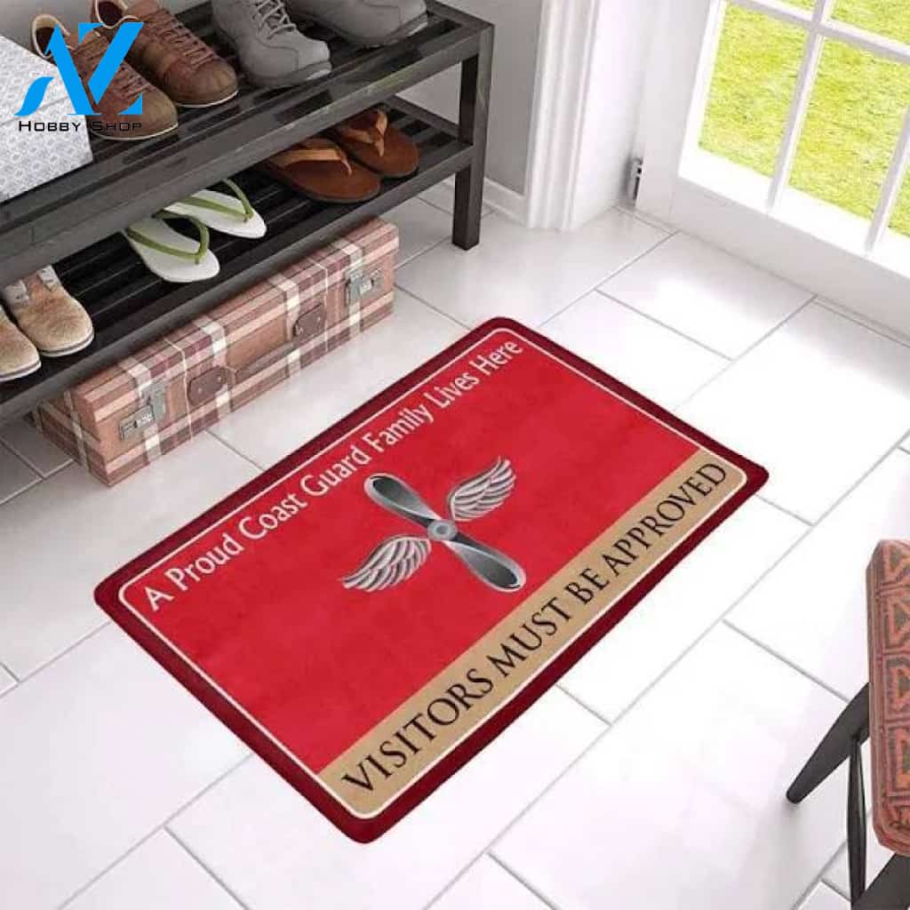 US Coast Guard Aviation Maintenance Technician AMT Logo Family Welcome Doormat Warm House Gift Welcome Mat Gift for Friend Family