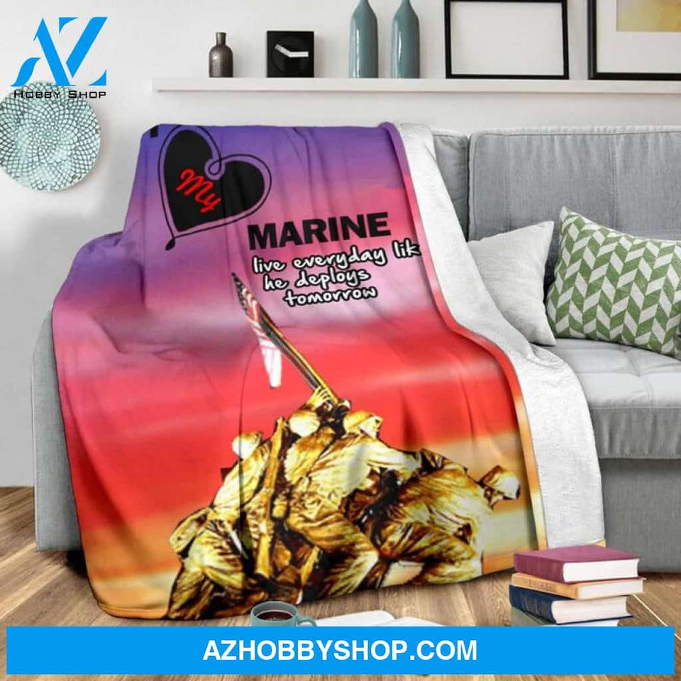US Marines Blanket / US MarinesThrow Blanket