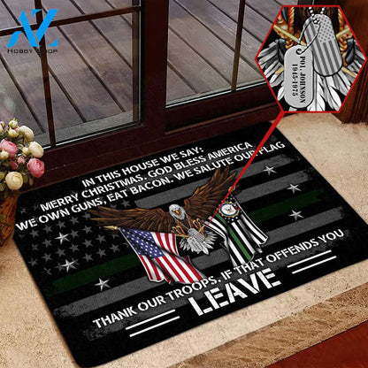 US NAVY Military Veteran Eagle American Doormat, Custom Doormat All Over Printed
