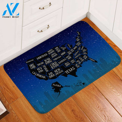 US States Starry Door Mat