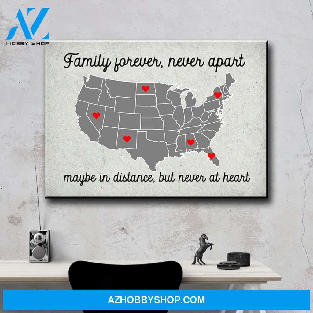 USA Family Map Premium Canvas
