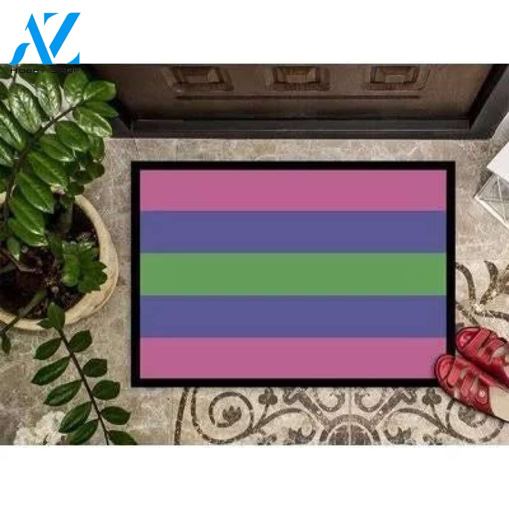 USA Gay Pride Door Mat Latitude Run Mat