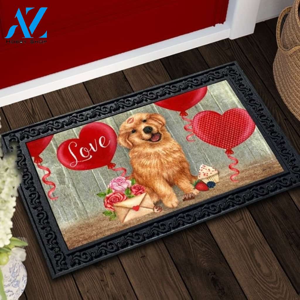 Valentine Puppy Doormat - 18" x 30"
