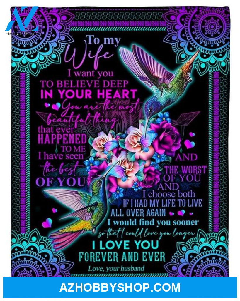 Valentine's Day Gift, Gift For Her, To My Wife I Want You To Believe Deep Fleece Blanket