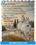 Valentine's Day Gift For Husband, Horse Blanket To My Husband Fleece Blanket