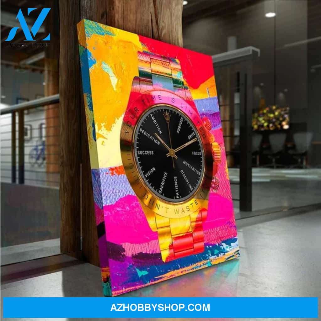 Value Of Time Rolex Inspirational Motivational Canvas And Poster, Wall Decor Visual Art