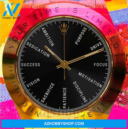 Value Of Time Rolex Inspirational Motivational Canvas And Poster, Wall Decor Visual Art