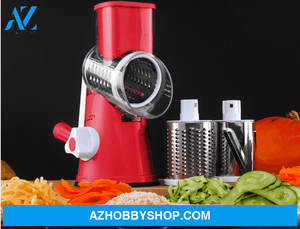 Vegetable Cutter Round Mandoline Slicer Potato Julienne Carrot Grater Cheese Red / China