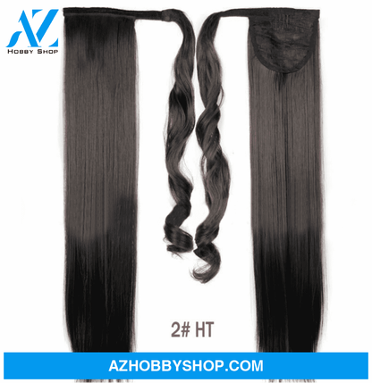 Velcro Wig Ponytail Straight Invisible Hair Extension 2