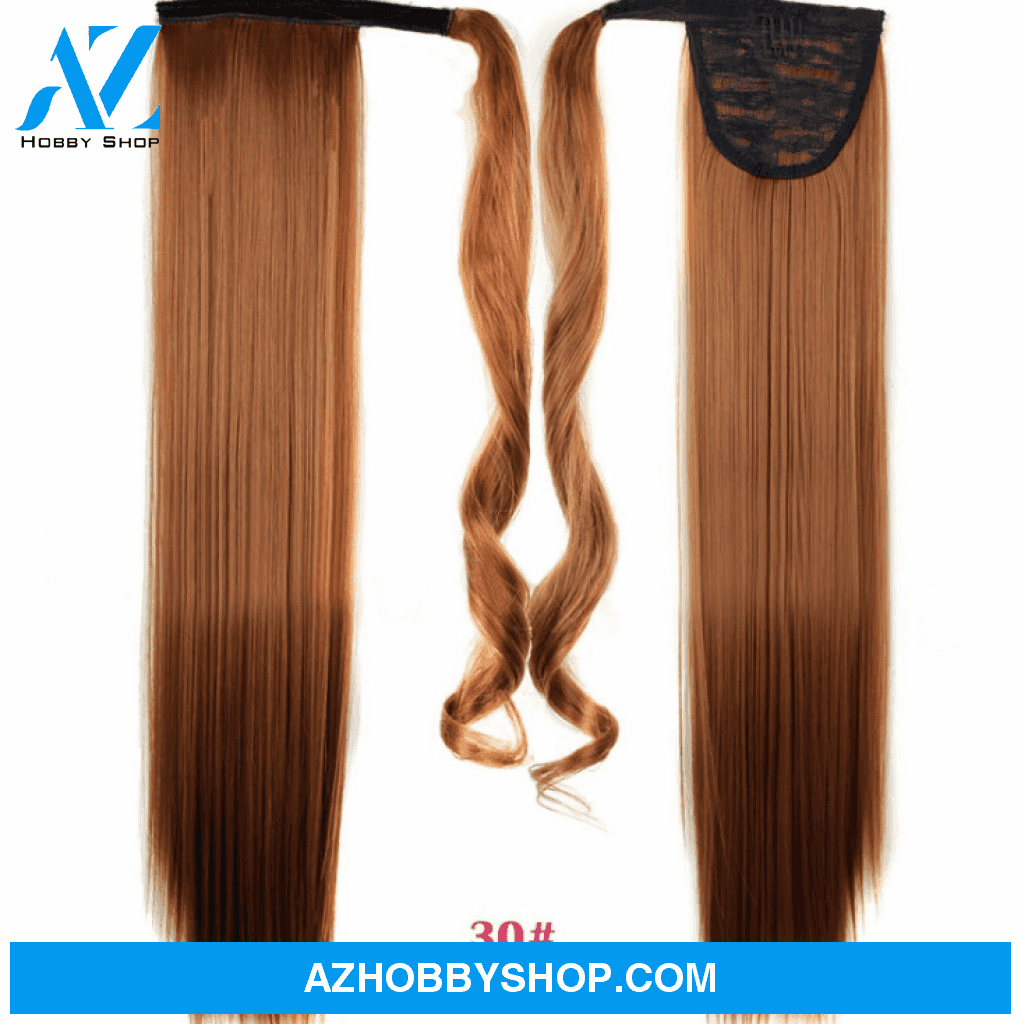 Velcro Wig Ponytail Straight Invisible Hair Extension 30