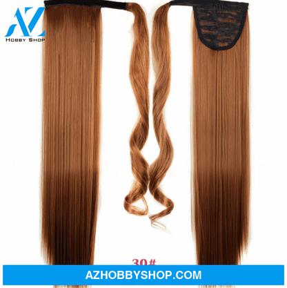 Velcro Wig Ponytail Straight Invisible Hair Extension 30
