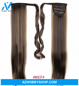 Velcro Wig Ponytail Straight Invisible Hair Extension 4H27
