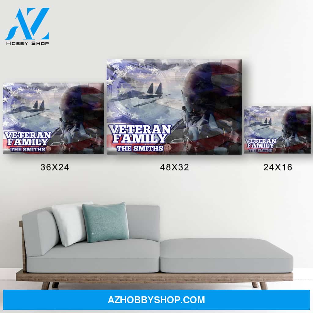 Veteran Family Air Force Premium Canvas