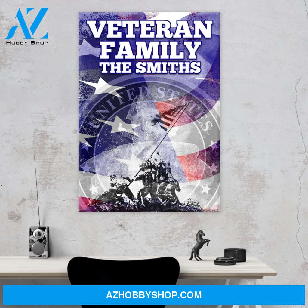 Veteran Family Army Premium Canvas