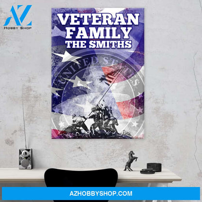 Veteran Family Army Premium Canvas