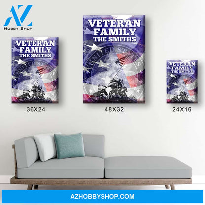 Veteran Family Army Premium Canvas