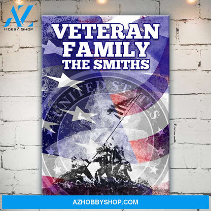 Veteran Family Army Premium Canvas