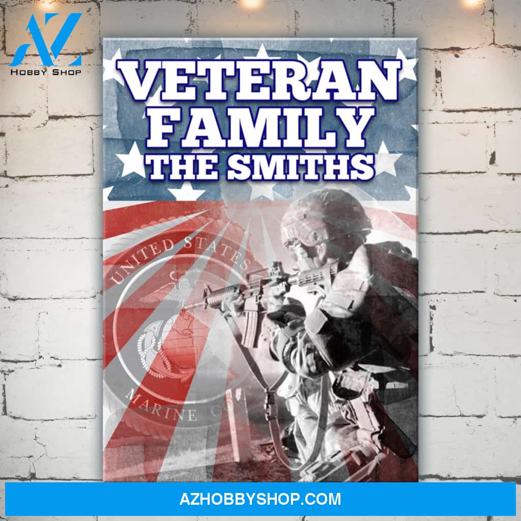 Veteran Family Marine Corps Premium Canvas
