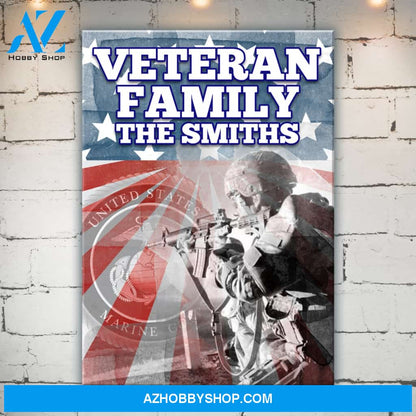 Veteran Family Marine Corps Premium Canvas