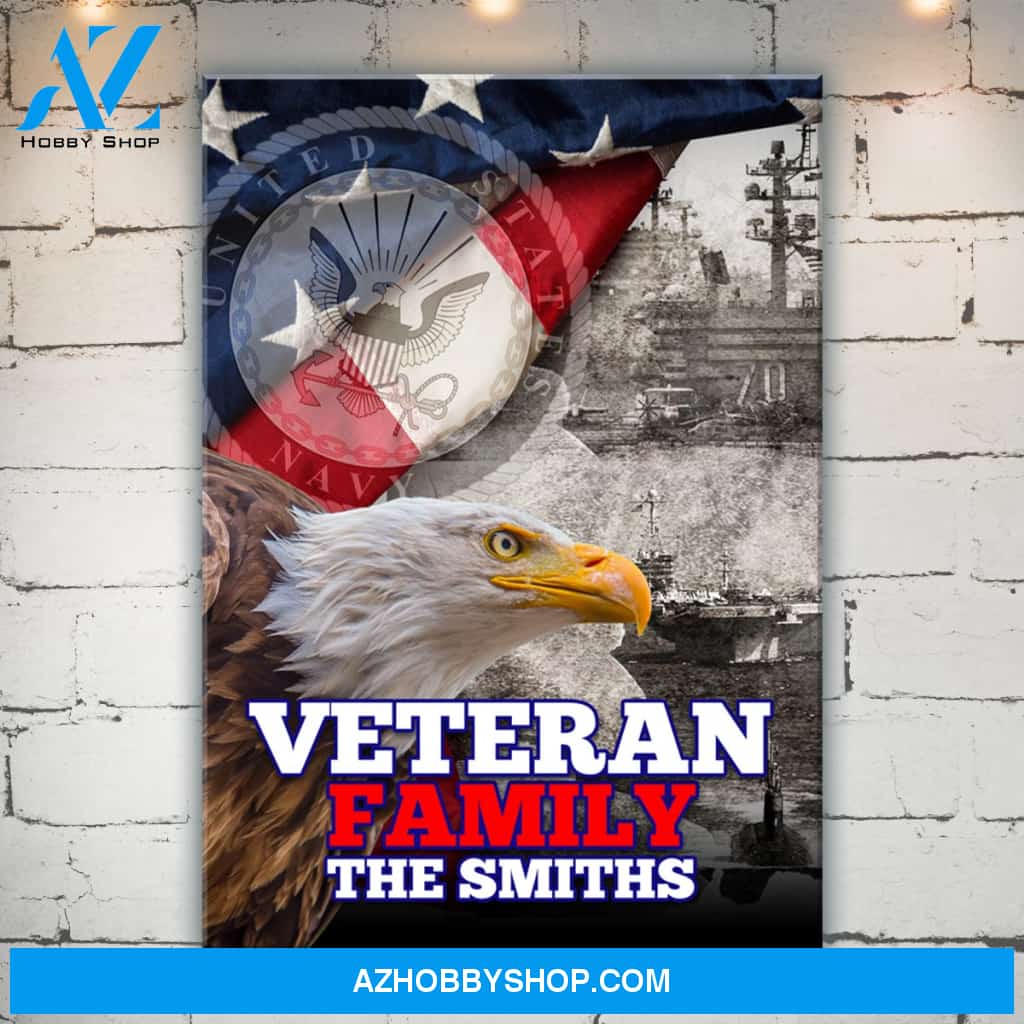 Veteran Family Navy Premium Canvas