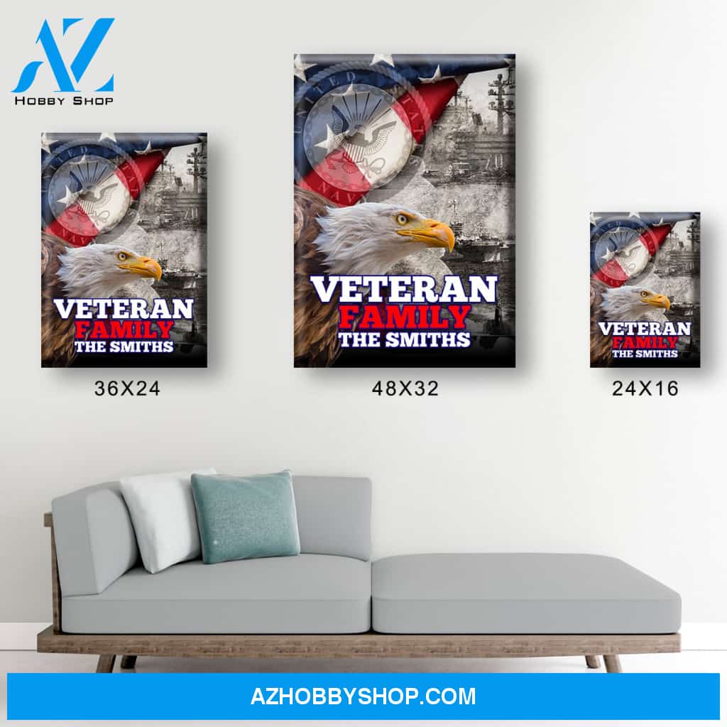 Veteran Family Navy Premium Canvas