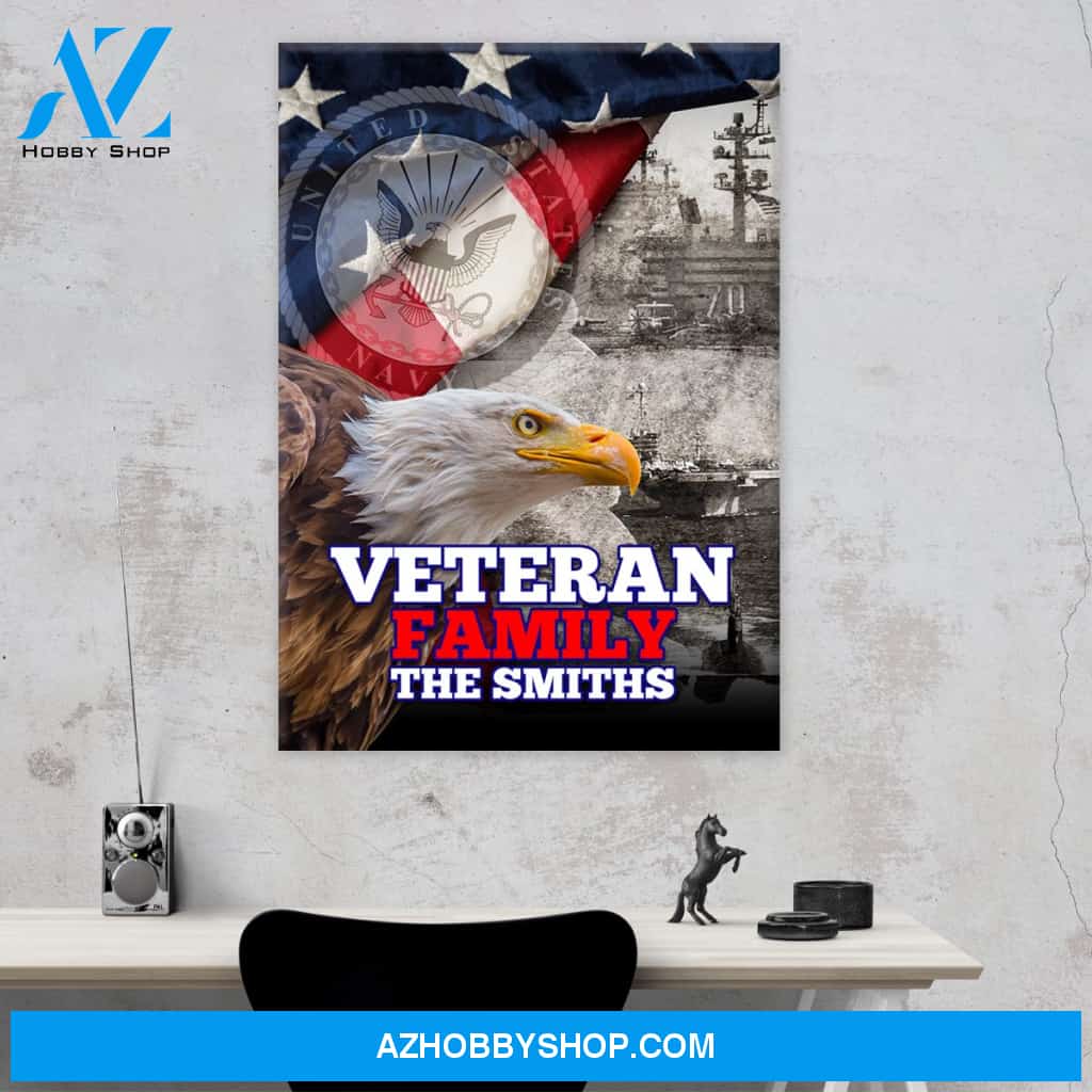 Veteran Family Navy Premium Canvas