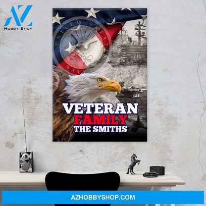 Veteran Family Navy Premium Canvas