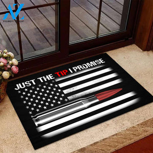 Veteran Just The Tip I Promise American Flag Doormat
