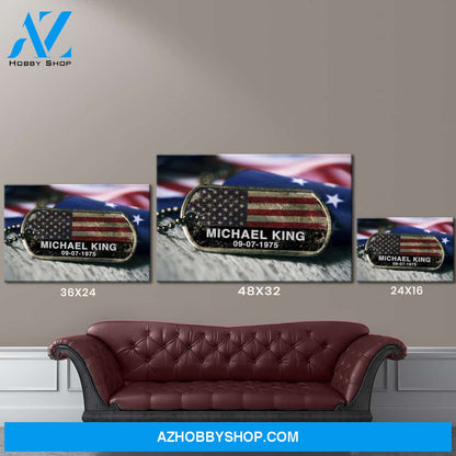 Veteran Name Premium Canvas