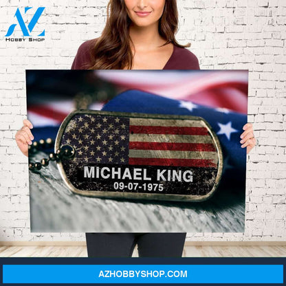 Veteran Name Premium Canvas
