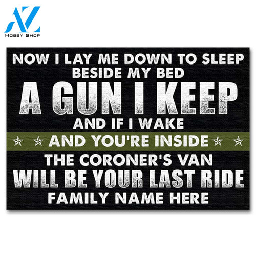 Veteran The Coroner's Van Will Be Your Last Ride Custom Doormat
