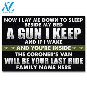 Veteran The Coroner's Van Will Be Your Last Ride Custom Doormat