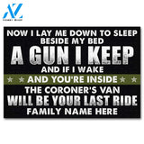 Veteran The Coroner's Van Will Be Your Last Ride Custom Doormat