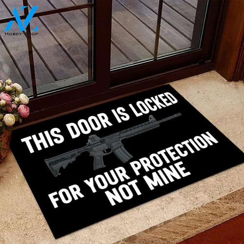 Veteran - This Door Is Locked For Your Protection Not Mine Doormat