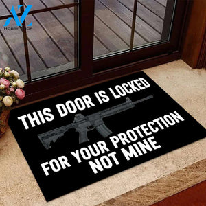Veteran - This Door Is Locked For Your Protection Not Mine Doormat