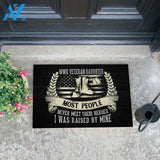 Veteran Welcome Rug, WWII Veteran Daughter Most People Never Meet Their Heroes I Was Raise By Mine Doormat