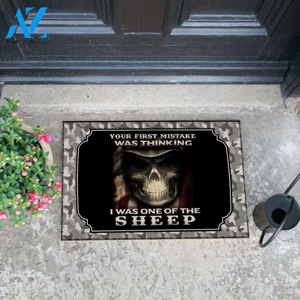 Veteran Welcome Rug, Veteran Doormat, Your First Mistake Was Thinking I Was One Of The Sheep Doormat