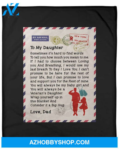 Veteran's Daughter Fleece Blanket - Quilt Blanket