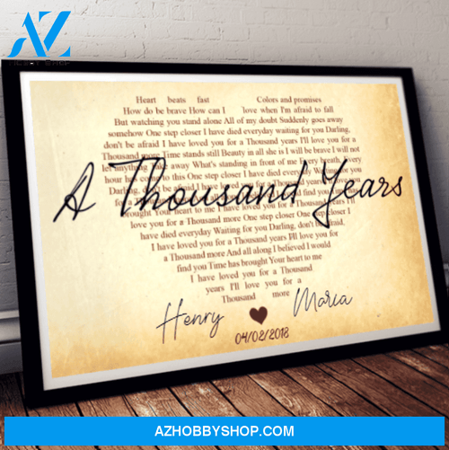VHH Couple Valentine A Thousand Years Personalized Poster Landscape