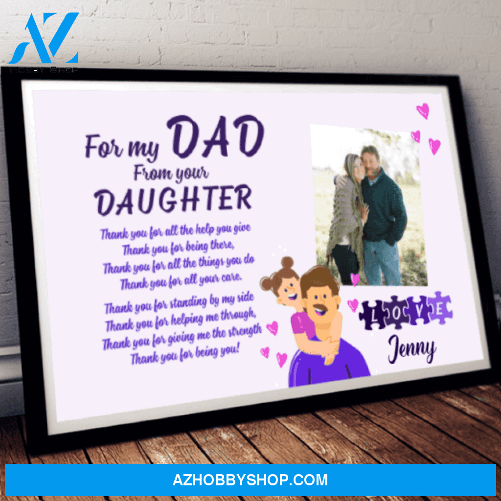 VHH Family For My Dad Personalized Poster Landscape