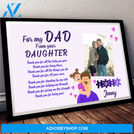 VHH For My Dad Personalized Poster Landscape