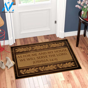 VHH God We Will Serve The Lord Doormat | Welcome Mat | House Warming Gift